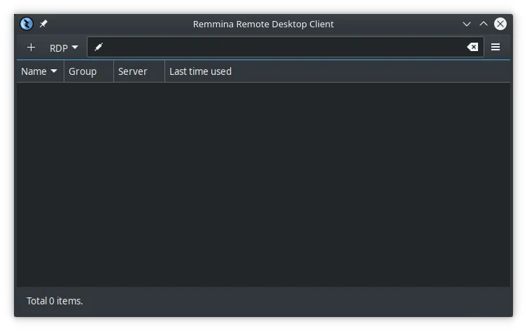 Remmina RDP interface