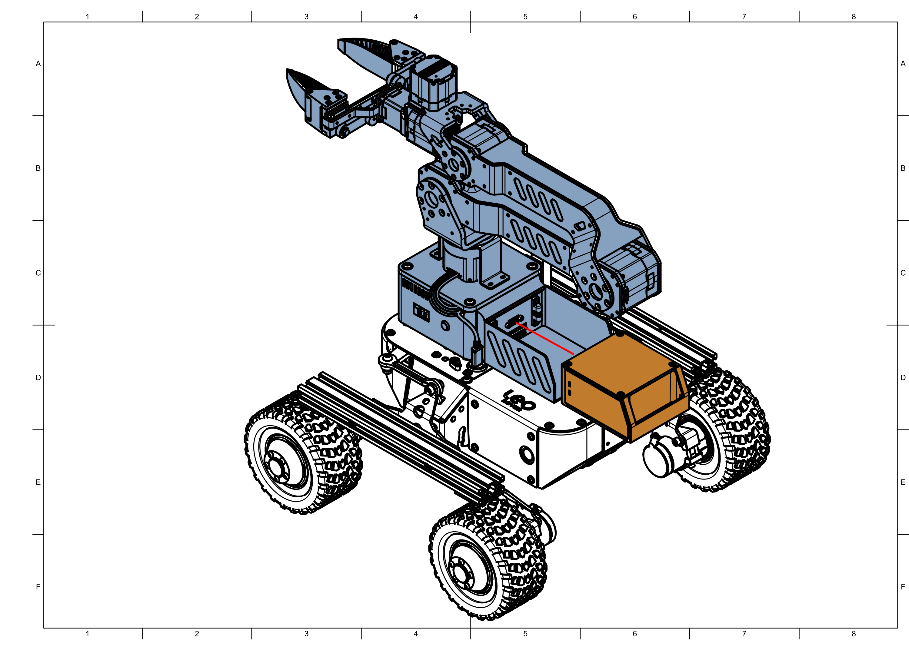 Arm with battery connected