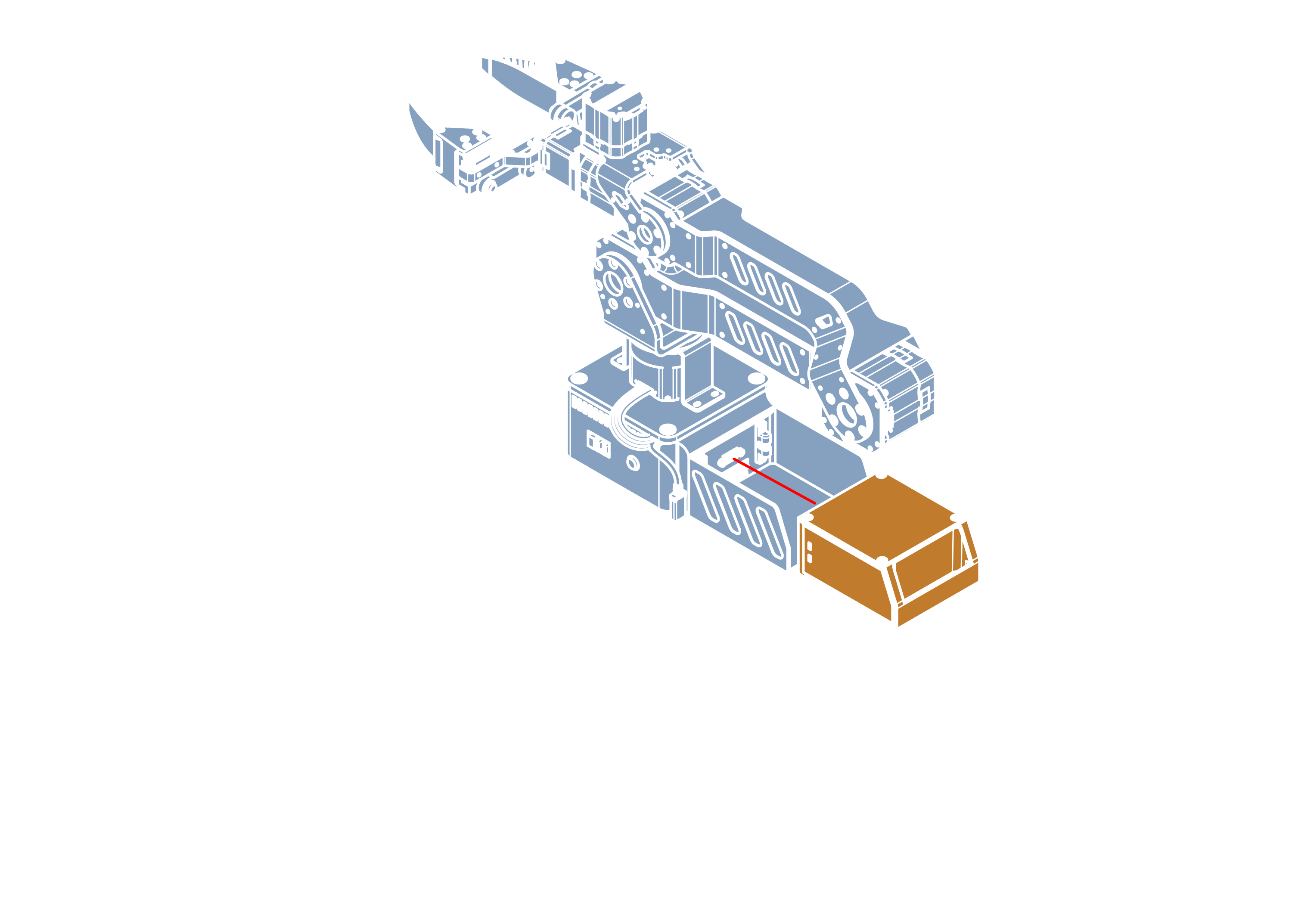Arm with battery connected