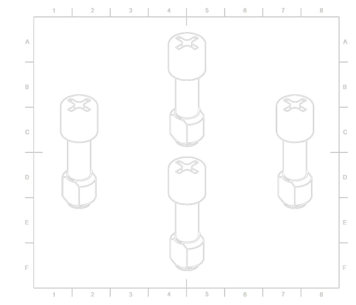 4x battery box plastic screw