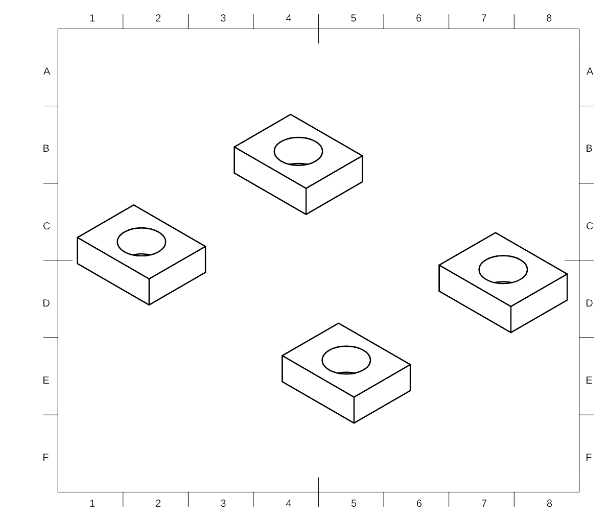 4x M4 square nut