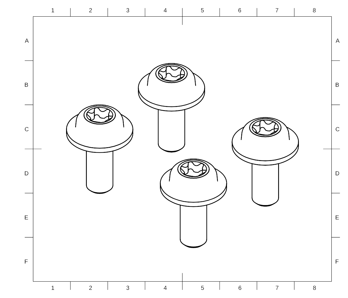 4x M4x10 torx screw