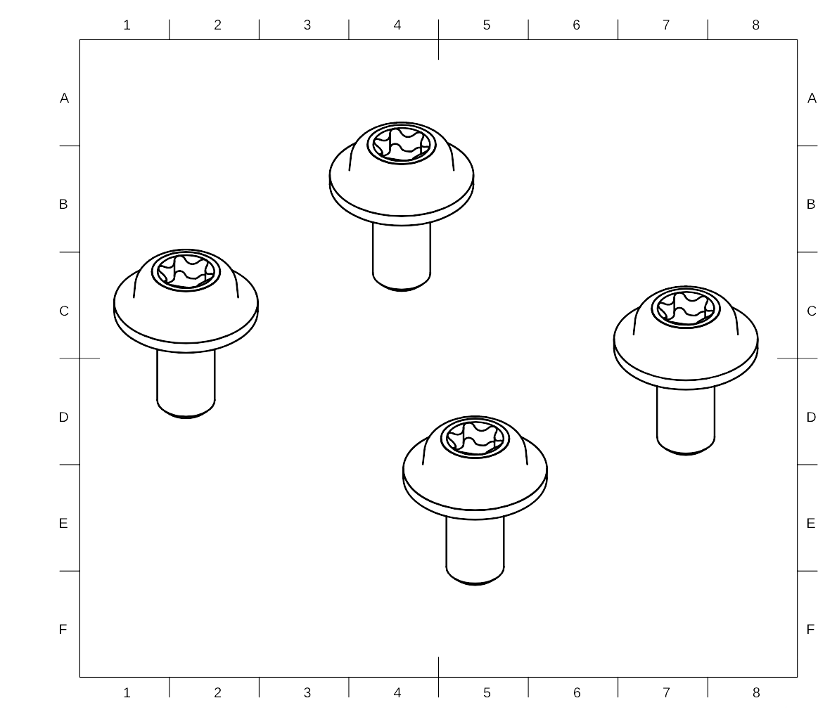 4x M4x8 torx screw