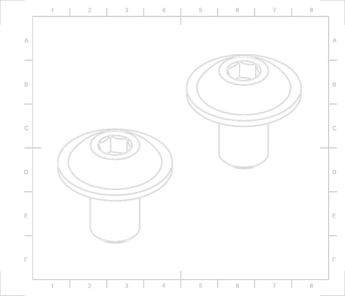 2x rounded M5x8 screw