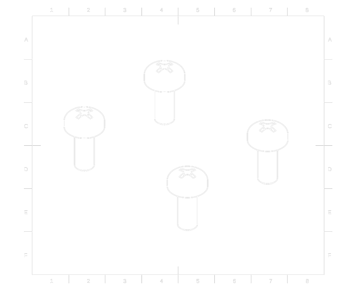 4x pan head M2.5x8 plastic screw