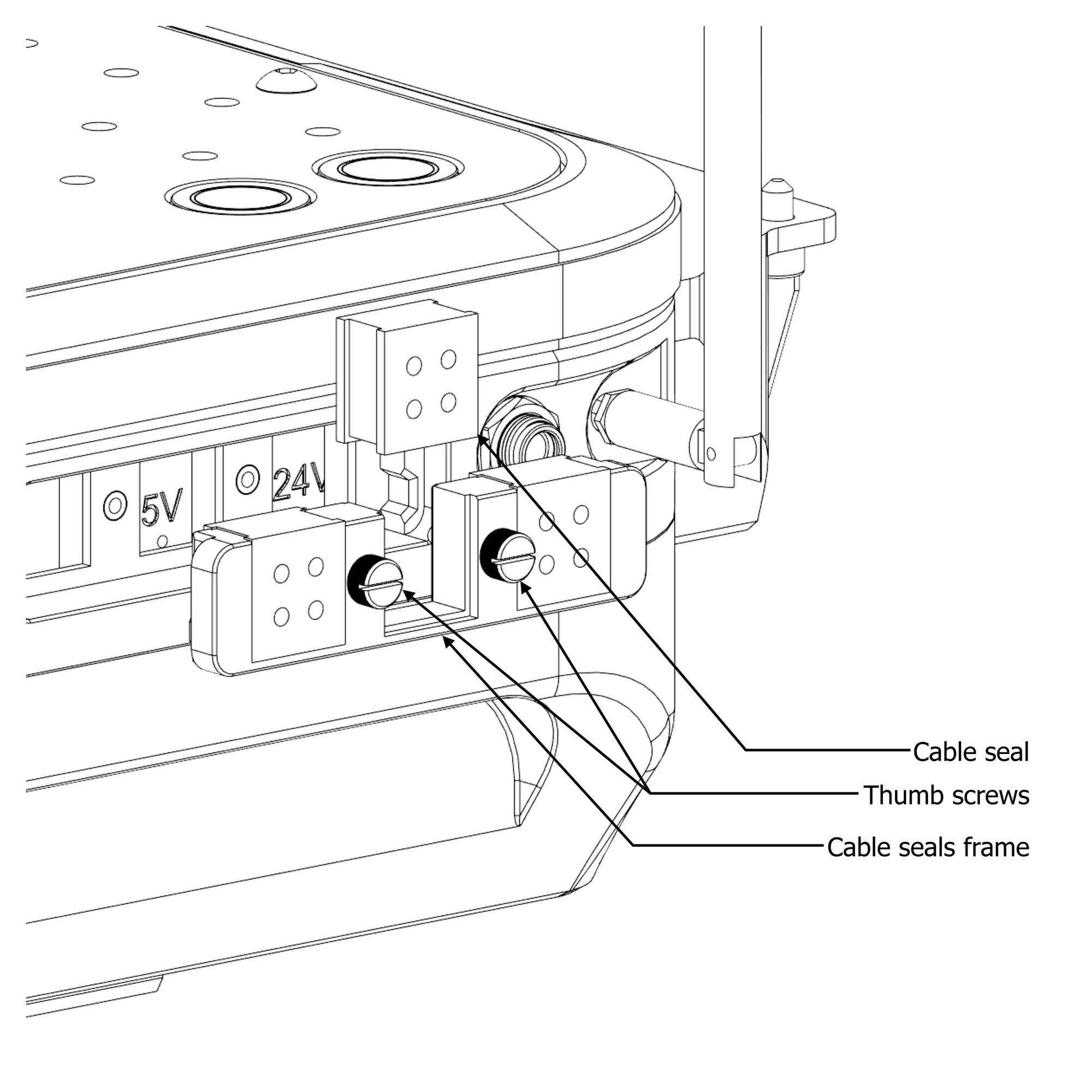 Raph Rover's payload cable seals